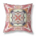 Palacedesigns 18 in. Geo Tribal Indoor & Outdoor Throw Pillow Rustic Red & Orange PA3089607